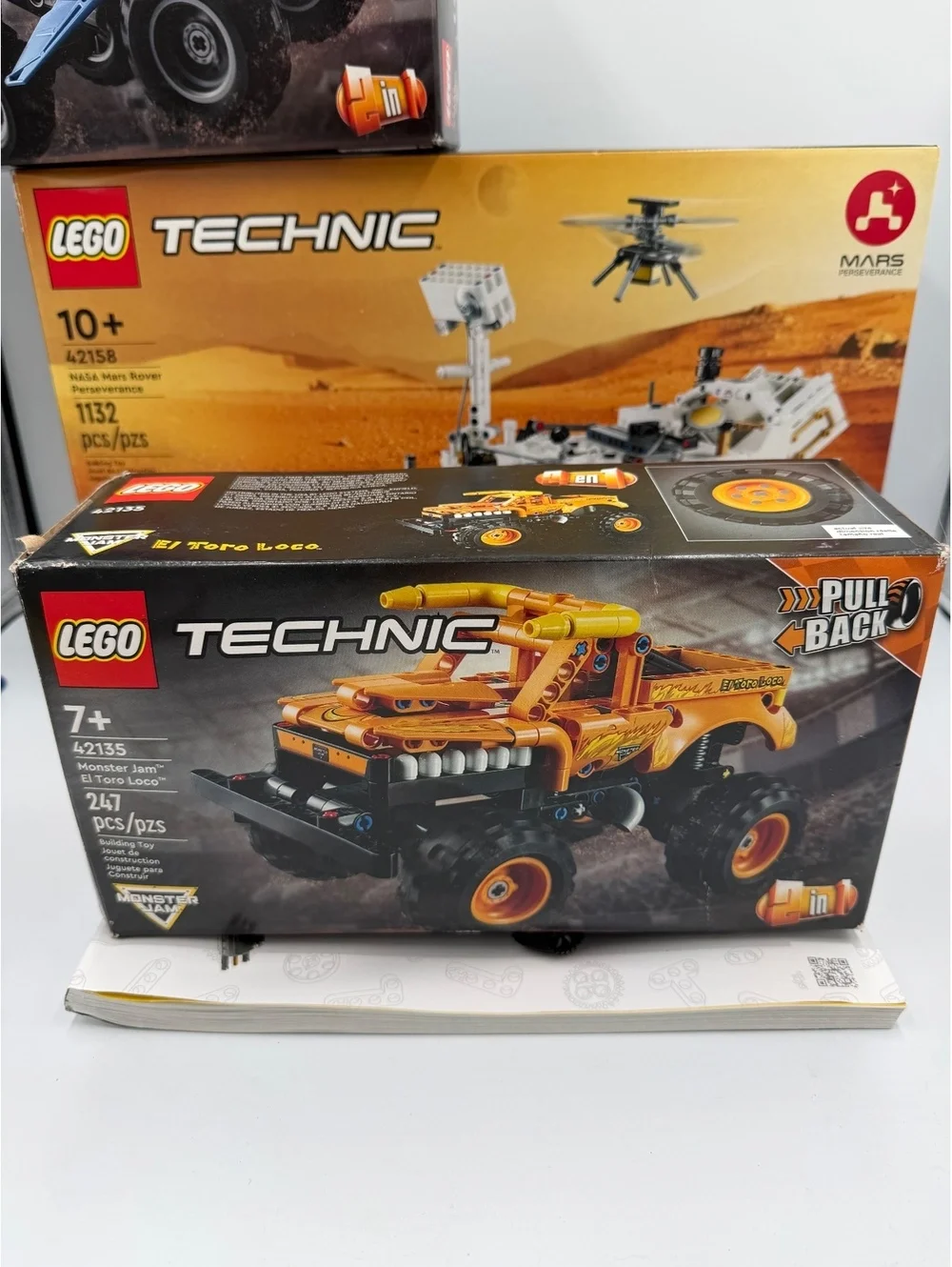 BOX ONLY LEGO NASA Mars Rover (42158) Monster Jam (42135), Love Racer (42134)